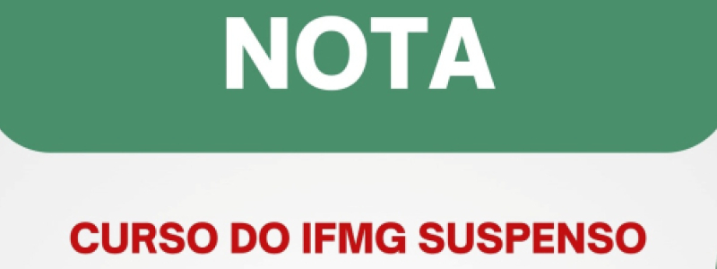 Curso do IFMG suspenso